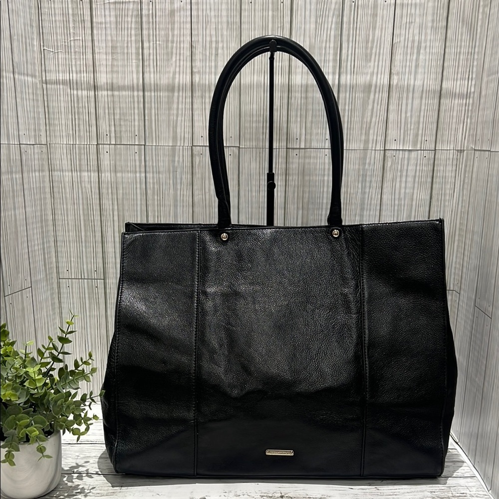Rebecca Minkoff Black Tote Modern Professional Design - Picture 2 of 11